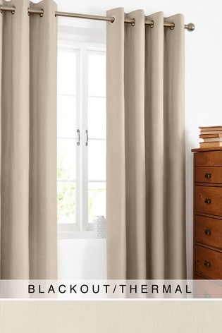 Buy Eyelet Blackout Thermal Cotton Curtains From Next