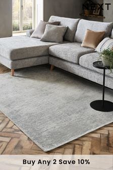 Grey Rugs Small Large Medium, Grey Shimmer Rug Next Day Delivery