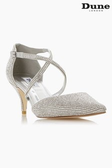 silver shoes small heel