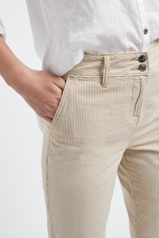 NEXT NUDE COTTON WIDE LEG CASUAL CHINO TROUSERS PANTS UK8 10 12 14 16 18 20