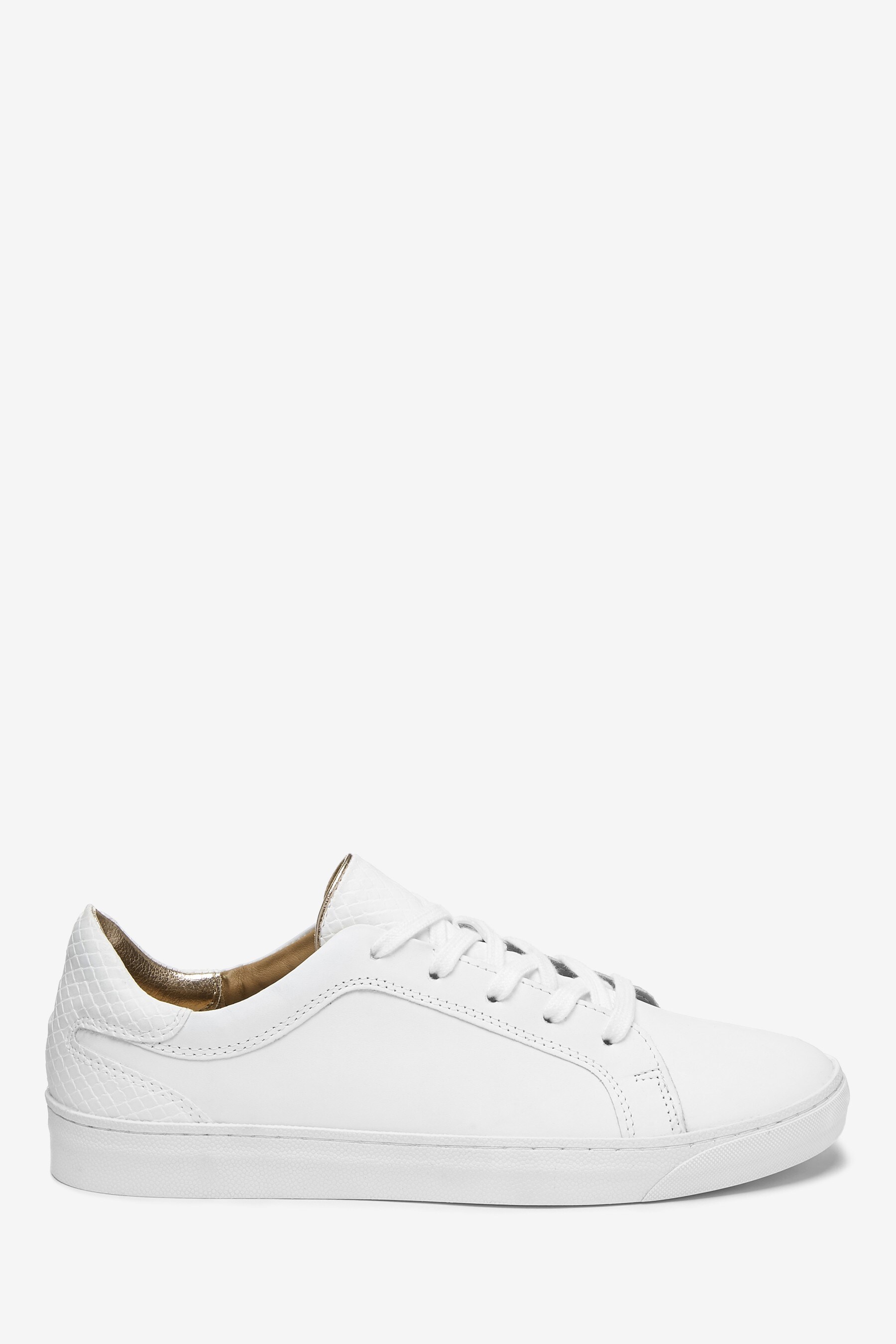 autograph leather lace up trainers